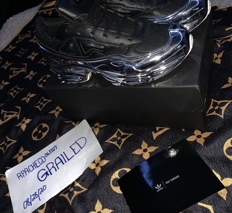 Core Black Silver Metallic Raf Simons Ozweegos