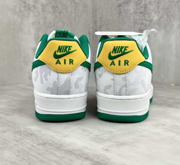 Nike Air Force 1 Low White Dark Green Yellow