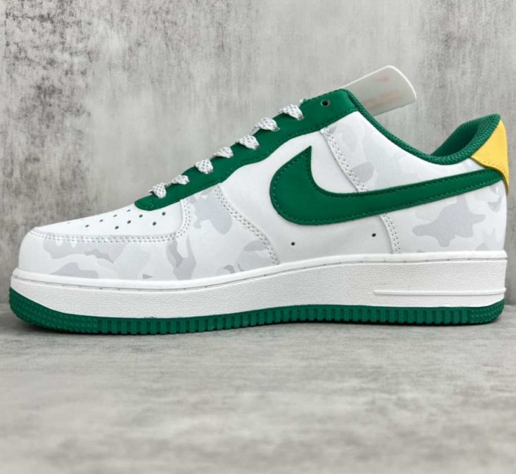 Nike Air Force 1 Low White Dark Green Yellow