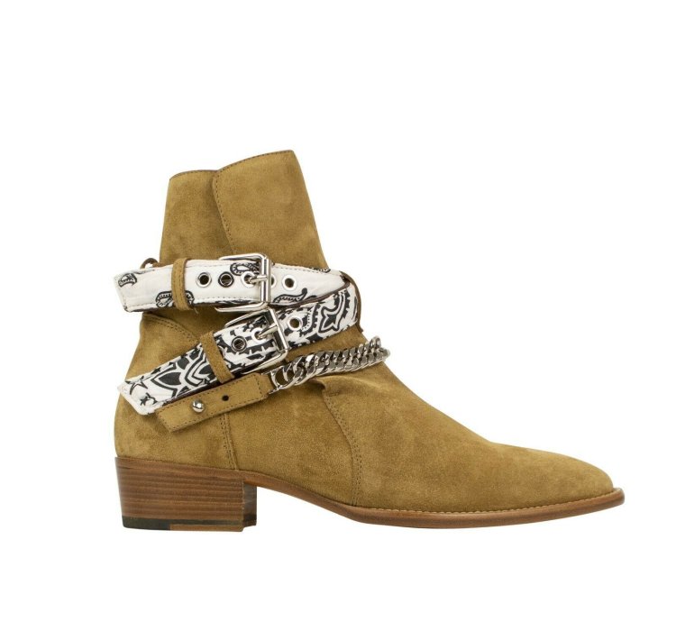 Tan Suede Bandana Buckle Boot Size 43 5