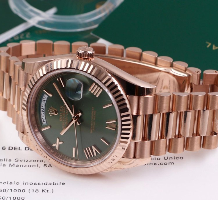 Rolex Day-date 40 228235 - Olive Green Dial - New 2023
