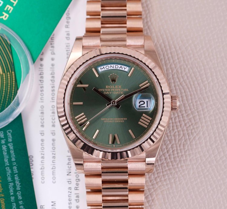 Rolex Day-date 40 228235 - Olive Green Dial - New 2023