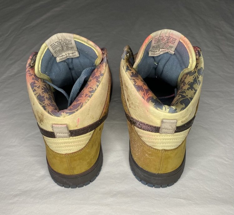 Size 9 5 - Nike Dunk Premium High Yellow - Paint Damage