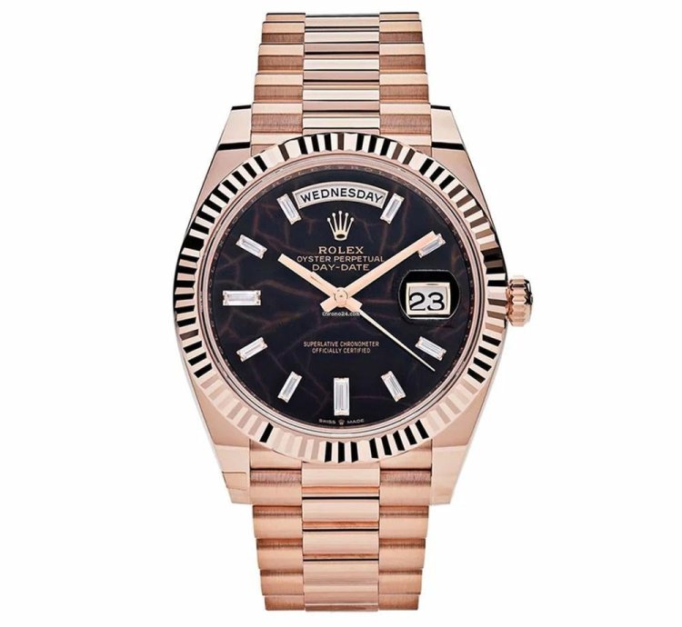Rolex Day-date 40 228235 18k Rose Gold Eisenkiesel Diamond Dial 40 Mm