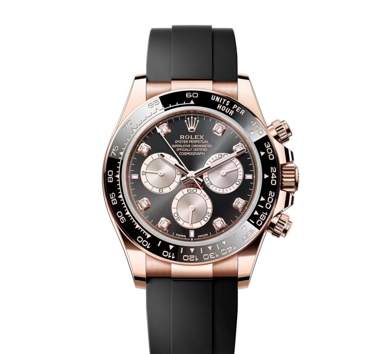 Rolex Daytona Basel One 126515ln Black Dial With Diamond Rose Gold Daytona 40mm