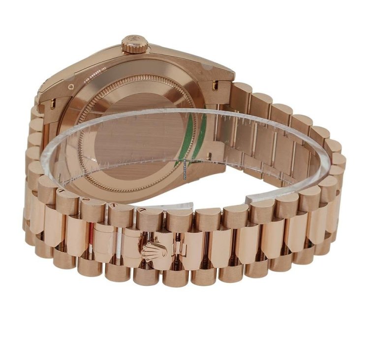 Rolex Day-date 40 228235 18k Rose Gold Olive Green Roman Dial 40 Mm
