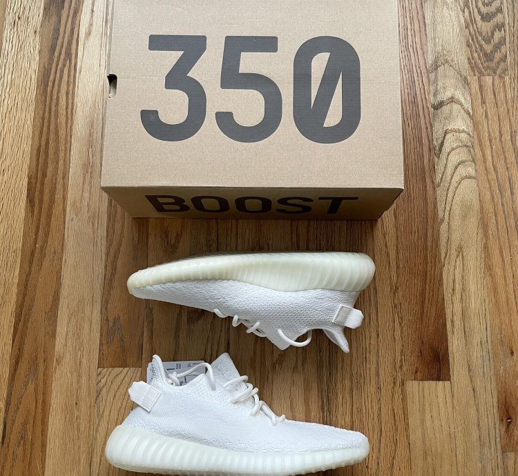 Ds Adidas Yeezy Boost 350 V2 Cream Triple Core White Sz 9 5