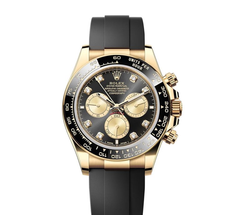Rolex Daytona Basel One 126518ln Black Dial With Diamond Yellow Gold Daytona 40mm
