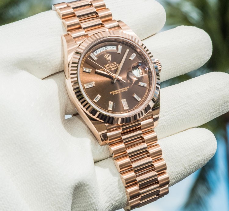 Rolex Day-date 40 228235 40mm Chocolate Baguette