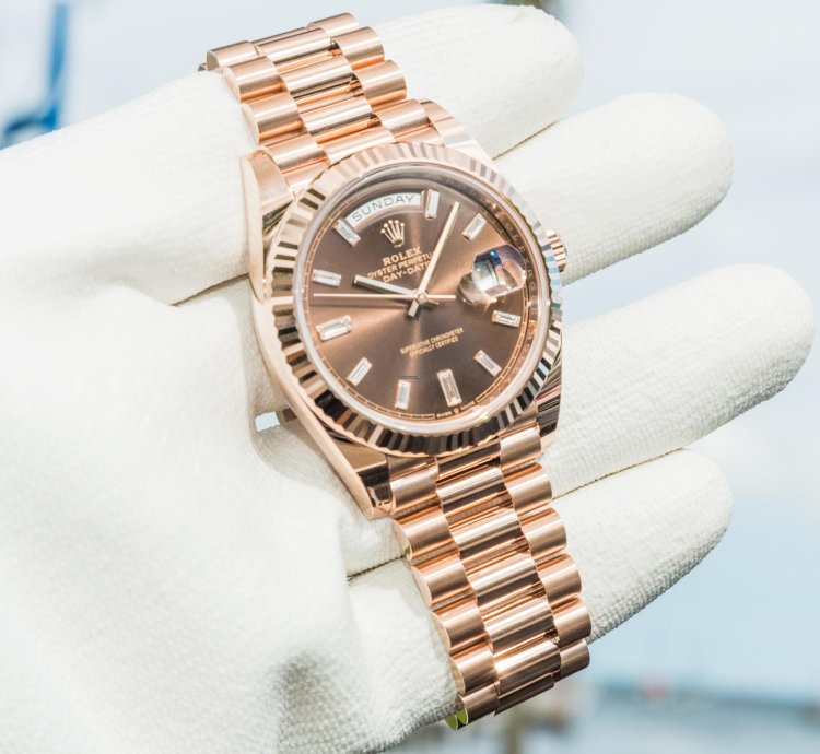 Rolex Day-date 40 228235 40mm Chocolate Baguette