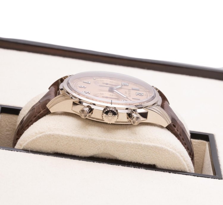 Patek Philippe Complications Salmon Dial 750 Whitegold German Watch Fullset 2022