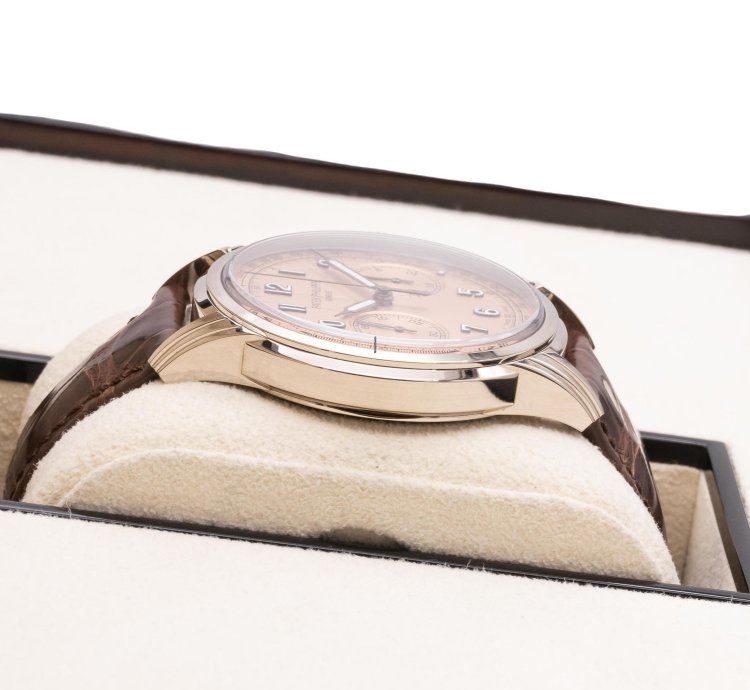 Patek Philippe Complications Salmon Dial 750 Whitegold German Watch Fullset 2022