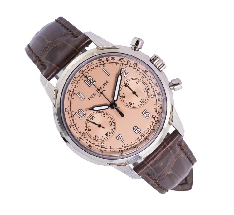 Patek Philippe Complications Salmon Dial 750 Whitegold German Watch Fullset 2022