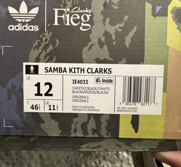 Fieg Clarks Adidas Samba Kithmas