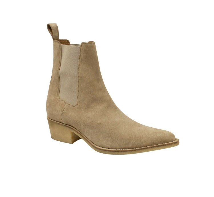 Tan Velvet Boots Size 42