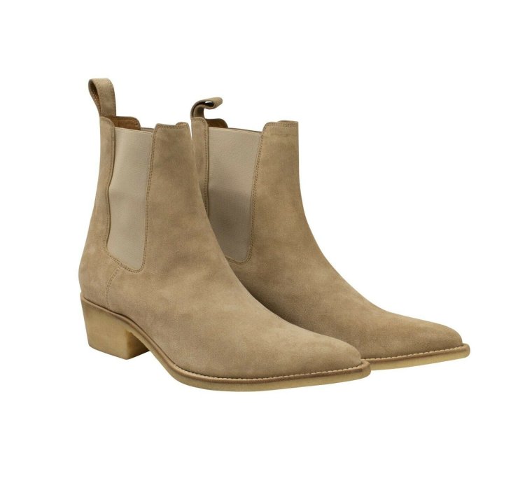 Tan Velvet Boots Size 42