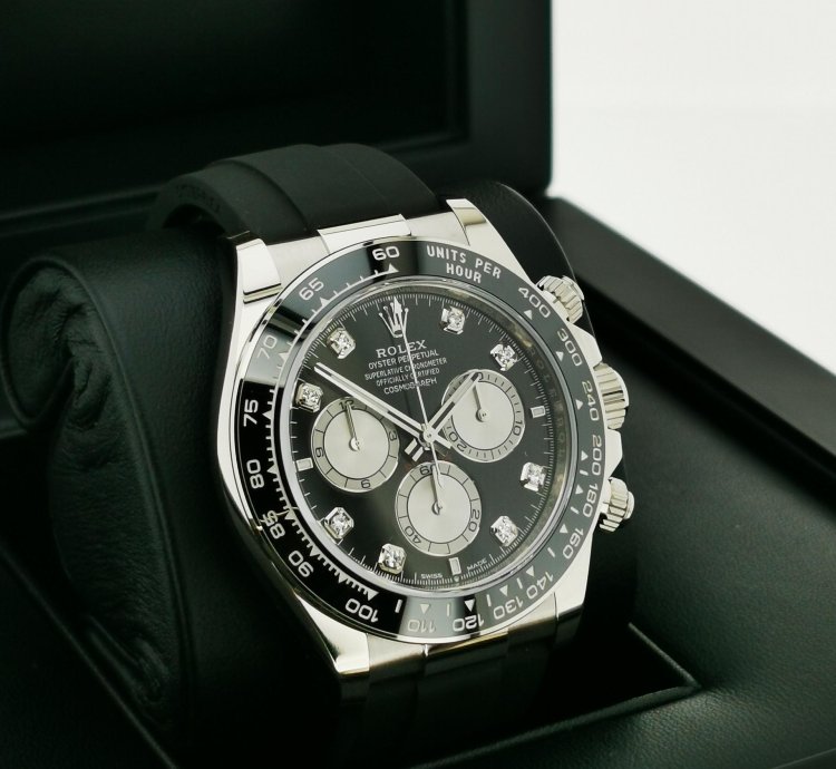 Rolex Daytona Basel One 126519 126519g Black With Diamond White Gold 40mm