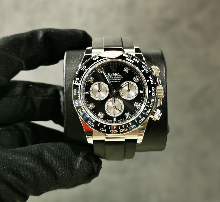 Rolex Daytona Basel One 126519 126519g Black With Diamond White Gold 40mm