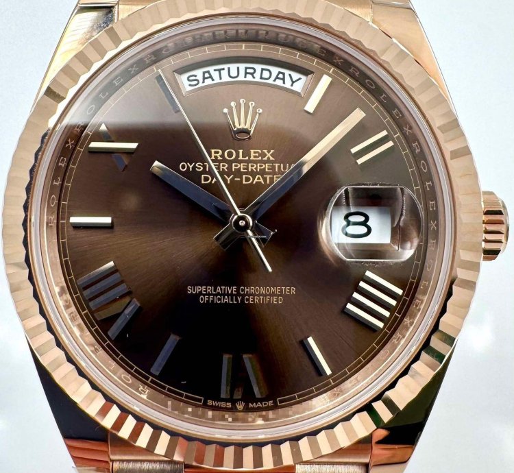 Rolex Day-date 40 228235 40mm Rose Gold Chocolate Roman Dial Unworn 2024