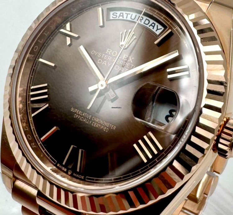 Rolex Day-date 40 228235 40mm Rose Gold Chocolate Roman Dial Unworn 2024