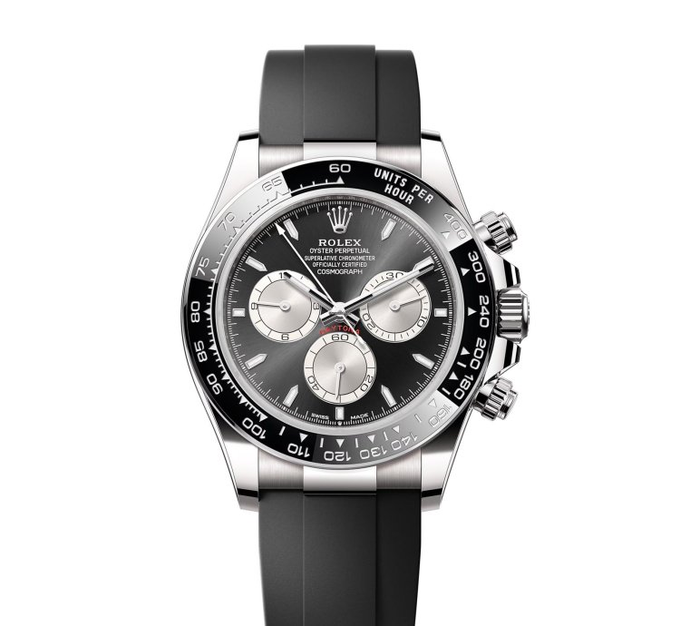 Rolex Daytona Basel One 126519 Black White Gold 40mm Oyster Rubber Strap