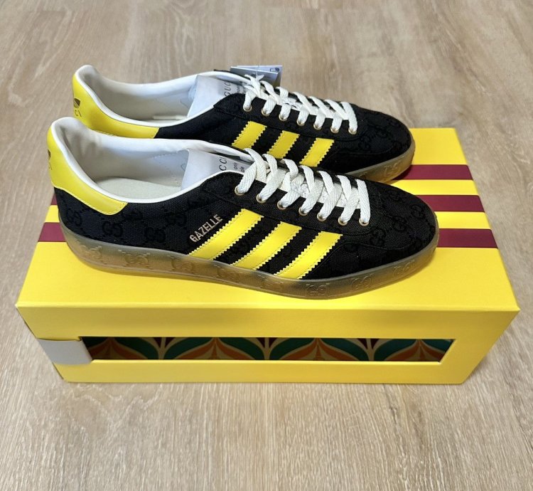 Gucci Adidas Gazelle Black Gg