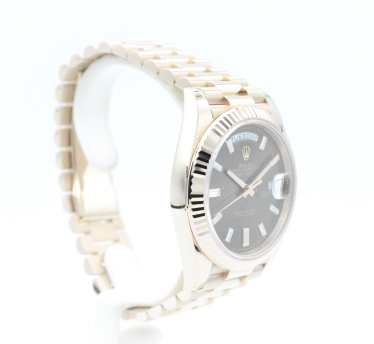 Rolex Day-date 40 228235 Choco Baguette Dial Unworn