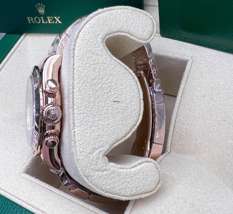 Rolex Daytona Black And Sundust Diamond-set Dial Rose Gold