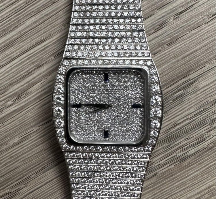 Patek Philippe Diamond Set Cushion Case Bracelet Watch Ref 3636