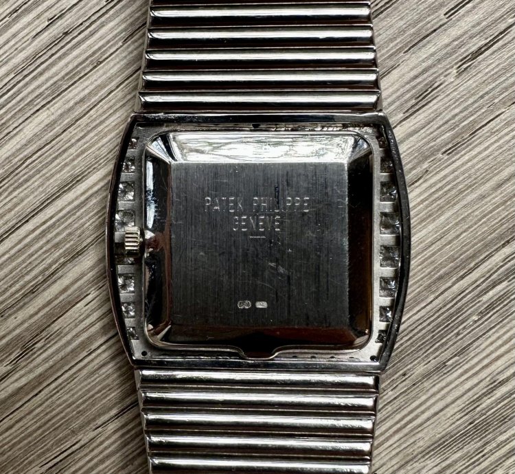 Patek Philippe Diamond Set Cushion Case Bracelet Watch Ref 3636