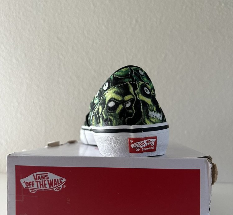 Vans Slip-on Supreme Skull Pile Green