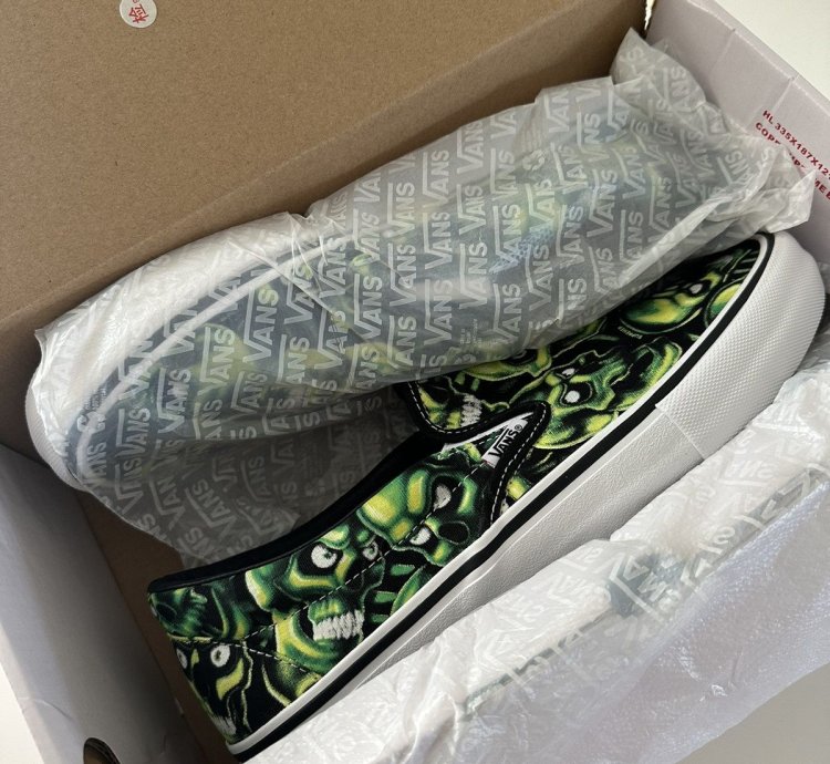 Vans Slip-on Supreme Skull Pile Green