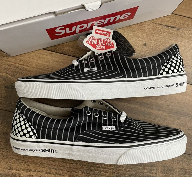 Vans Supreme Era Black Pinstripe Comme Des Gar On Shirt Cdg