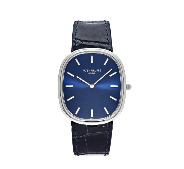 Patek Philippe Golden Ellipse 5738p-001 Platinum Blue Dial 2021