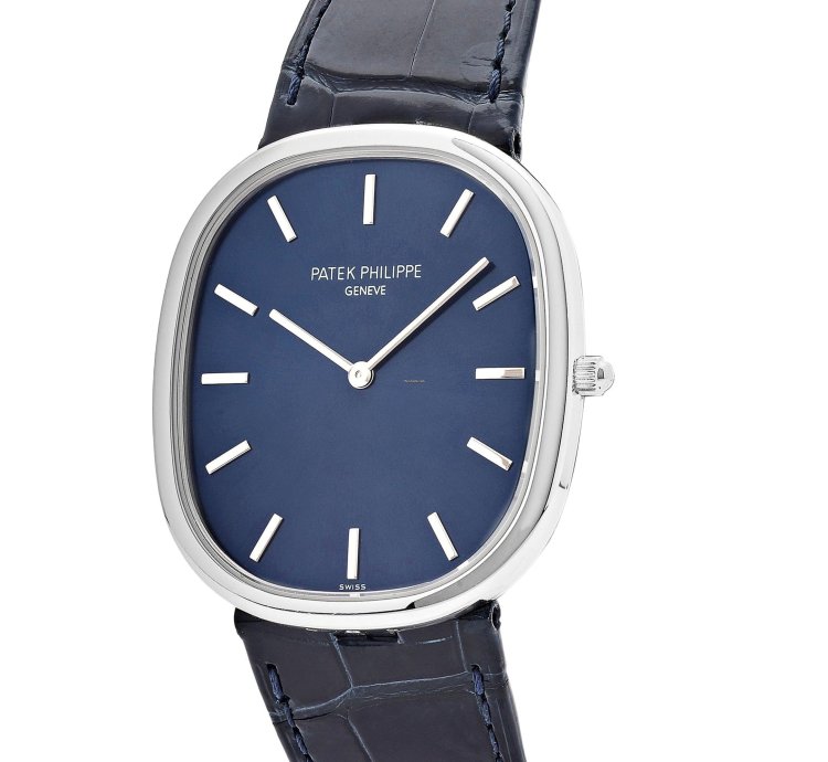 Patek Philippe Golden Ellipse 5738p-001 Platinum Blue Dial 2021