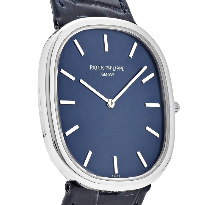 Patek Philippe Golden Ellipse 5738p-001 Platinum Blue Dial 2021