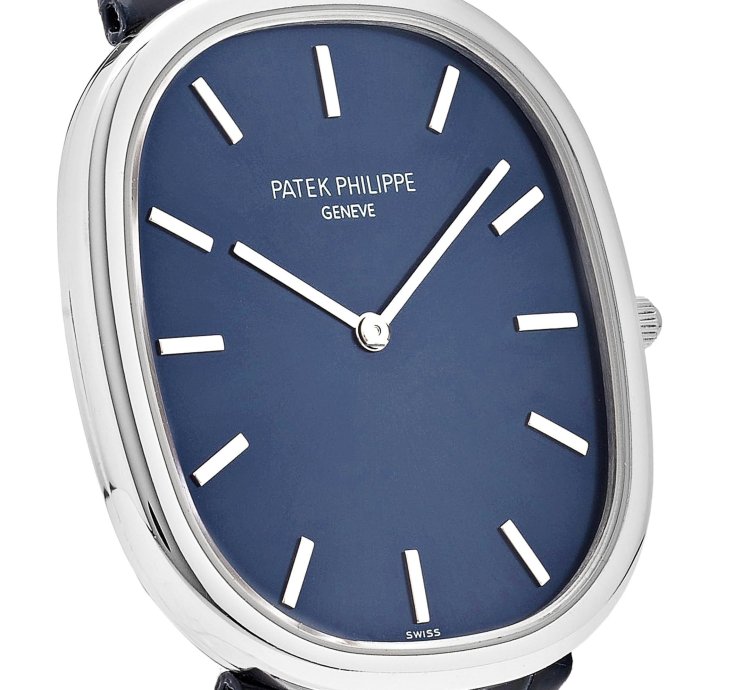 Patek Philippe Golden Ellipse 5738p-001 Platinum Blue Dial 2021