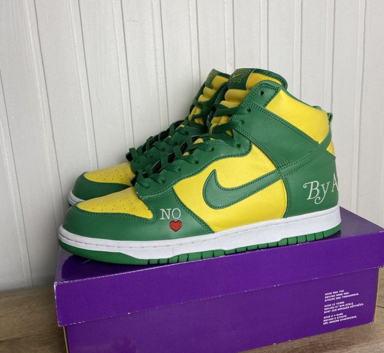 Used Nike Sb Dunk High Supreme By Any Means Brazil 12us
