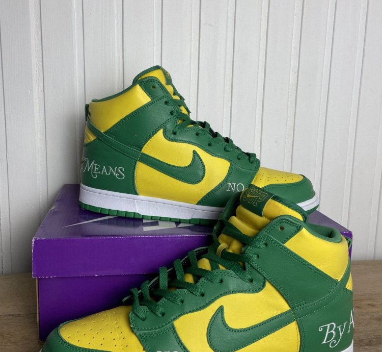 Used Nike Sb Dunk High Supreme By Any Means Brazil 12us