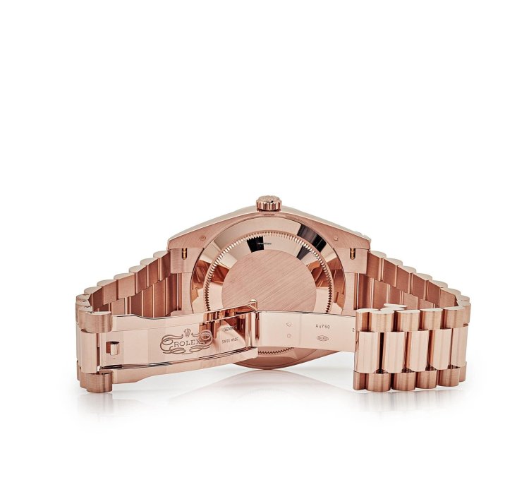 Rolex Day-date 40 228235 Rose Gold Chocolate Baguette Diamond Dial 2024