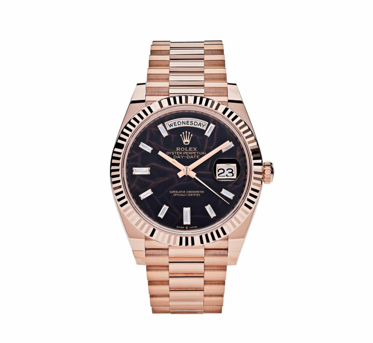 Rolex Day-date 40 228235 Rose Gold Eisenkiesel Diamond Dial