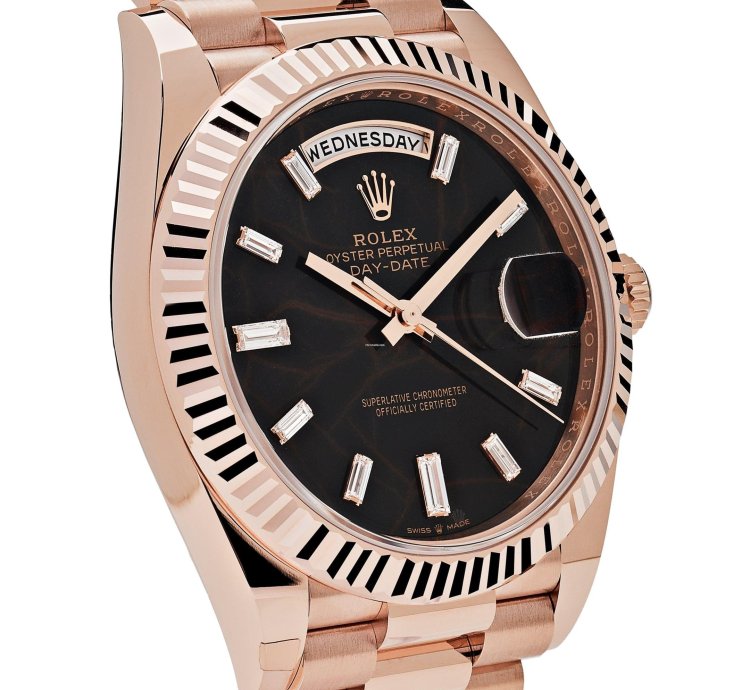 Rolex Day-date 40 228235 Rose Gold Eisenkiesel Diamond Dial