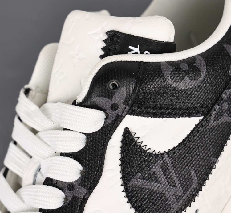 Black And White Lv X Nike Air Force 1 Low