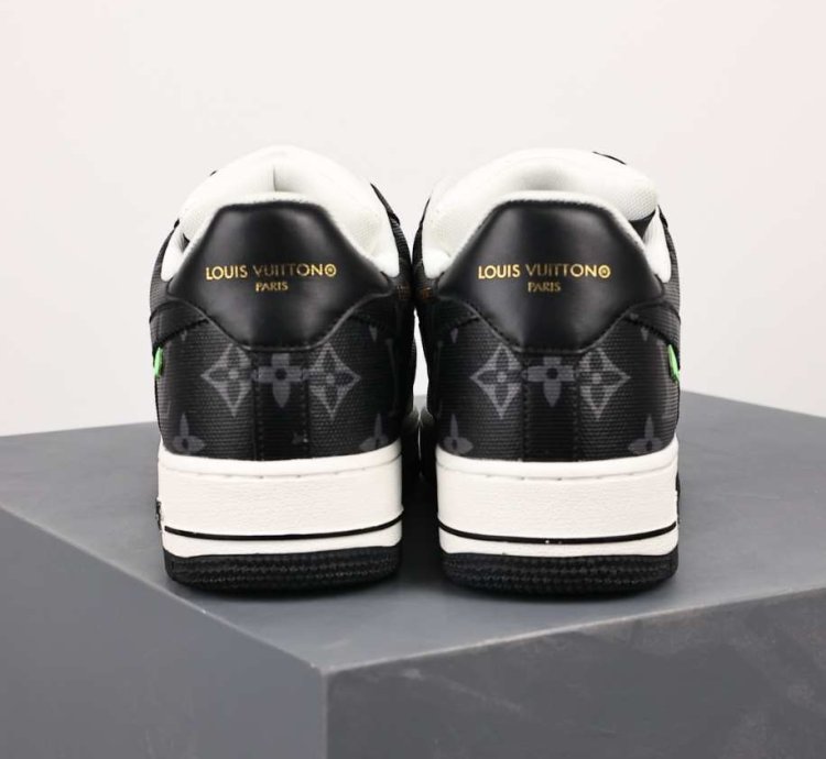 Black And White Lv X Nike Air Force 1 Low