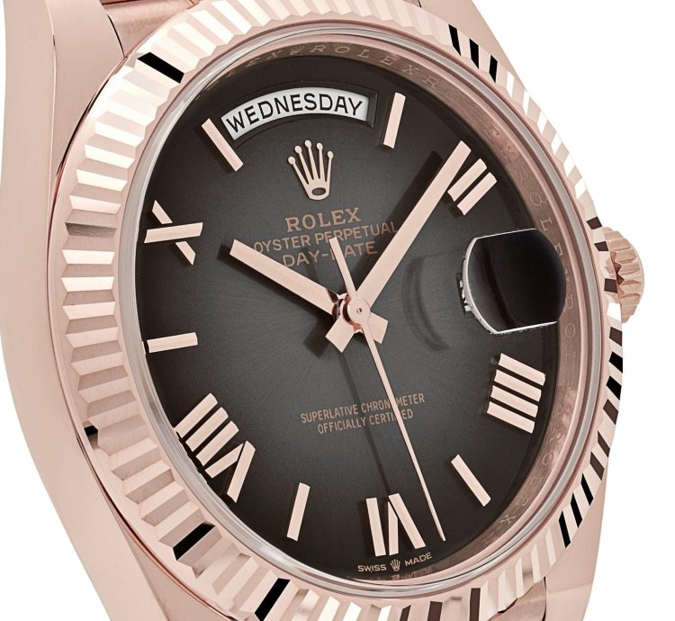 Rolex Day-date 40 228235 Rose Gold Slate Ombre Dial