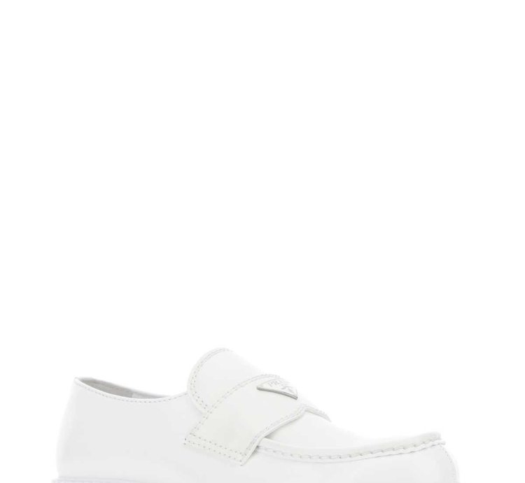 White Leather Loafers