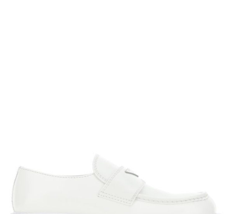 White Leather Loafers