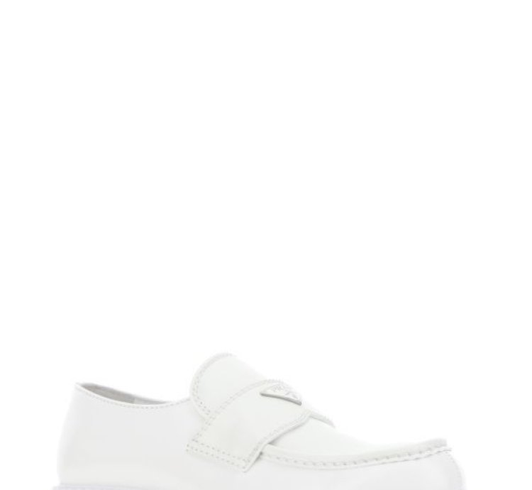 White Leather Loafers