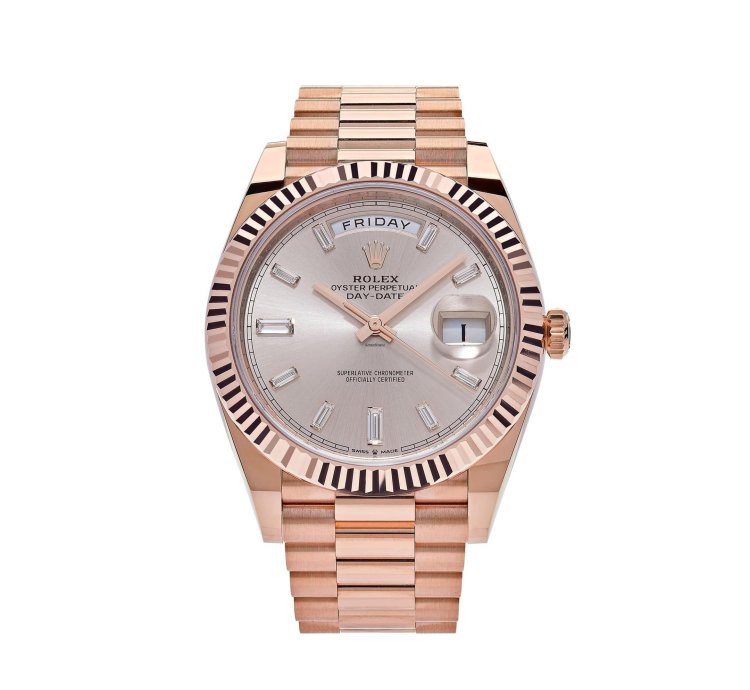 Rolex Day-date 40 228235 Rose Gold Sundust Diamond Dial