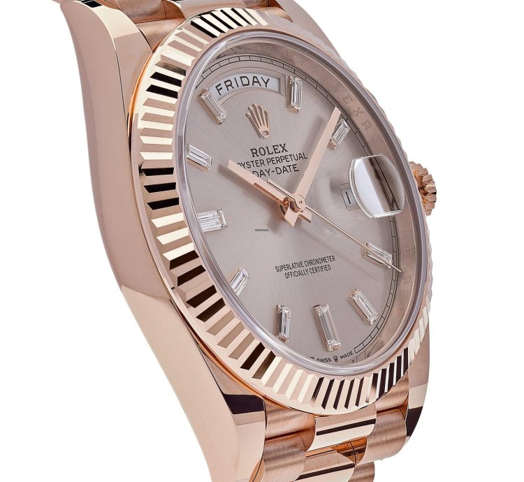 Rolex Day-date 40 228235 Rose Gold Sundust Diamond Dial